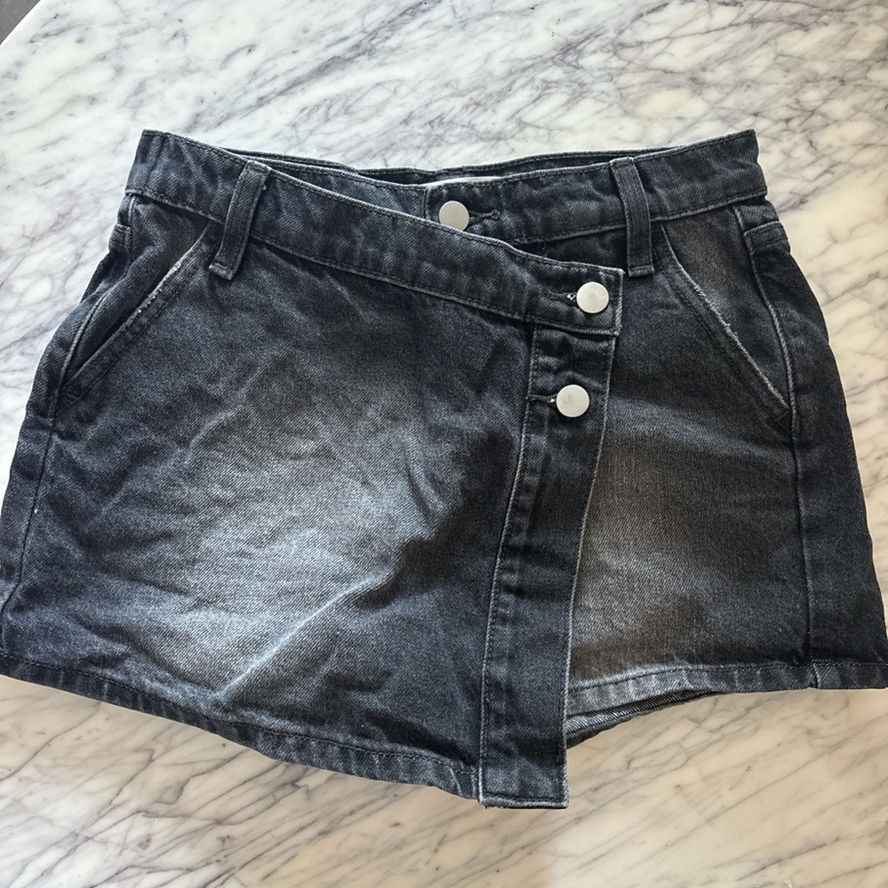 Altar'd State Black Denim Skort